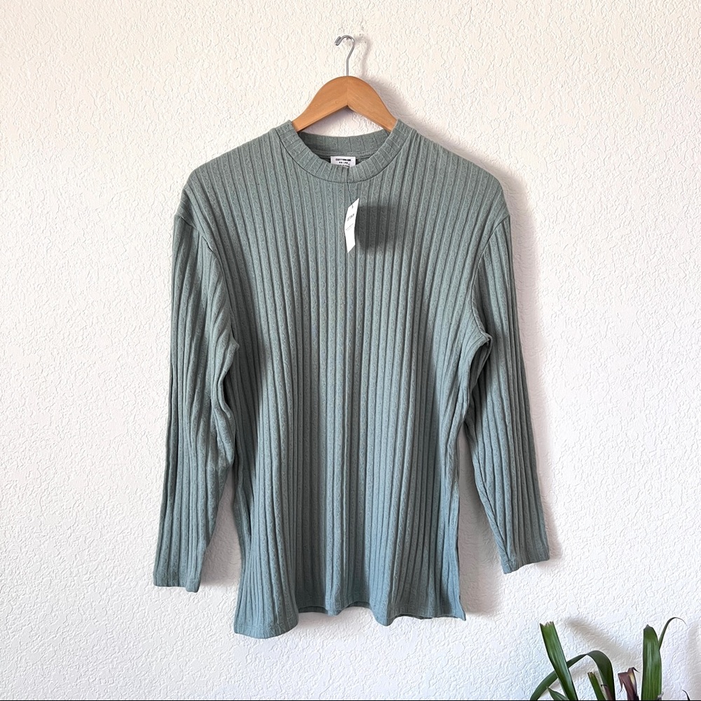 NWT Cotton On Renee Rib Long Sleeve Top Size X-Small